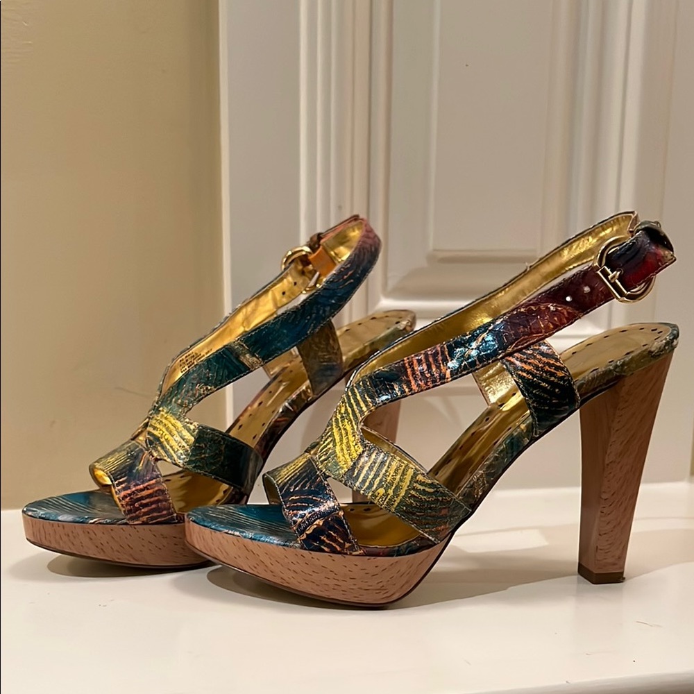 BCBGirls Multicolor Strappy High Heel Sandals
